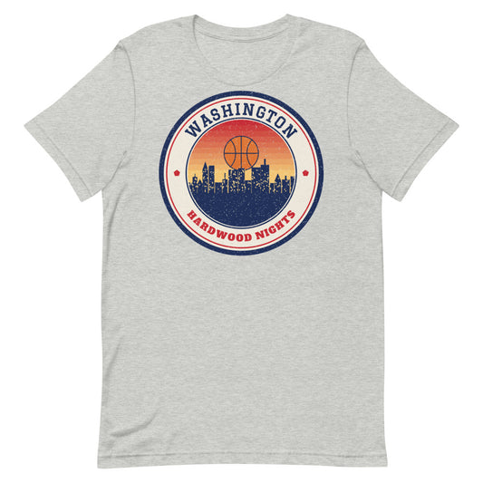 Washington Hardwood Nights Tee in athletic heather, front