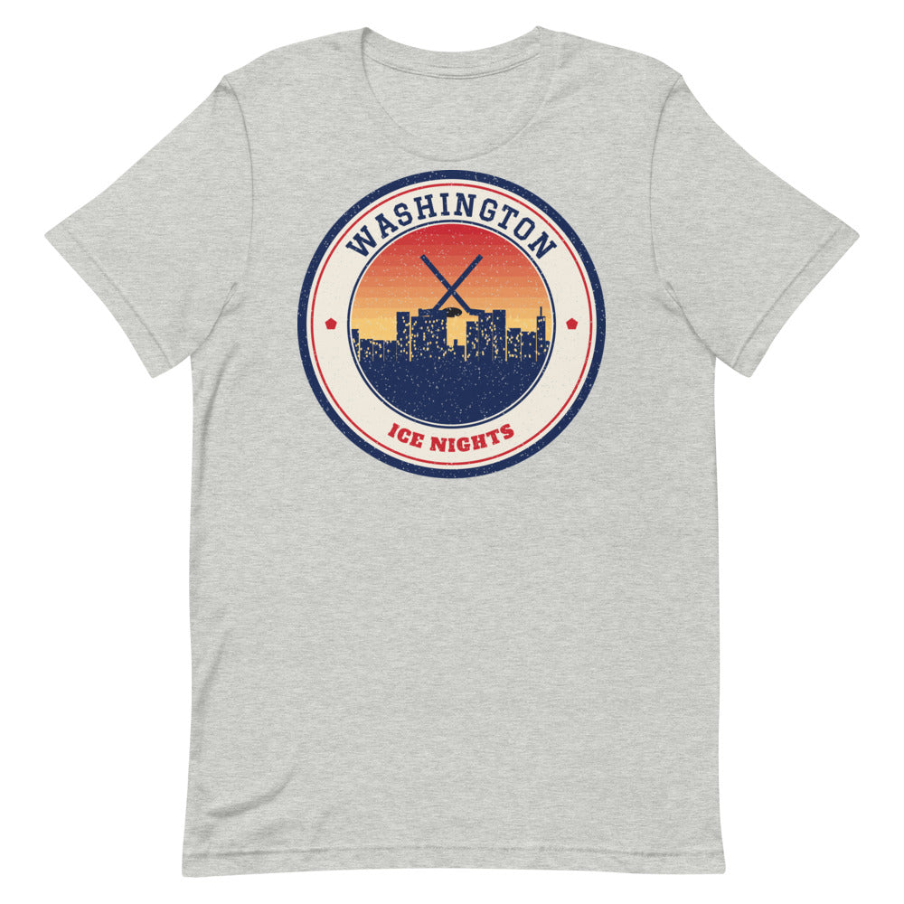 Washington Ice Nights Tee in athletic heather, front