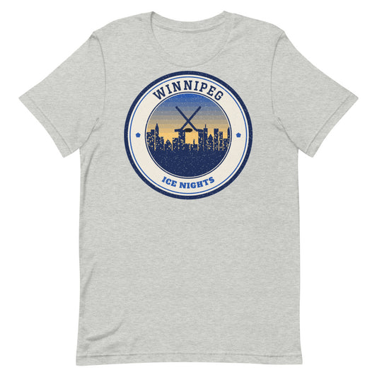 Winnipeg Ice Nights Tee in athletic heather, front