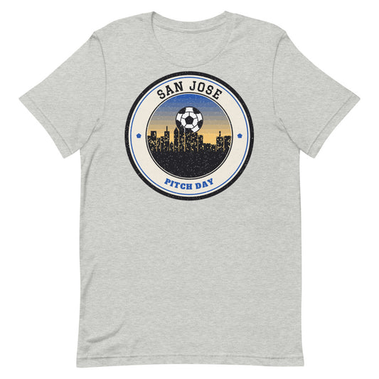 San Jose Pitch Day Tee in athletic heather, front