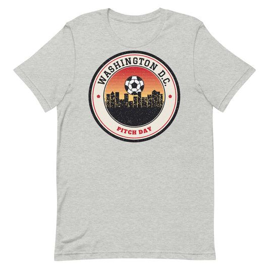 Washington DC Pitch Day Tee in athletic heather, front