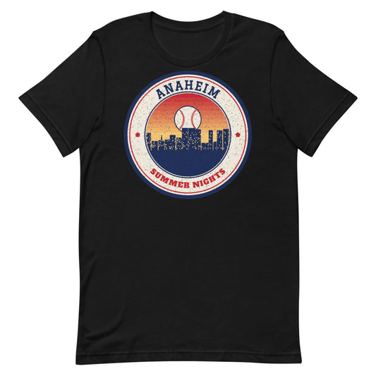 Anaheim Summer Nights Ballpark Tee in black, front