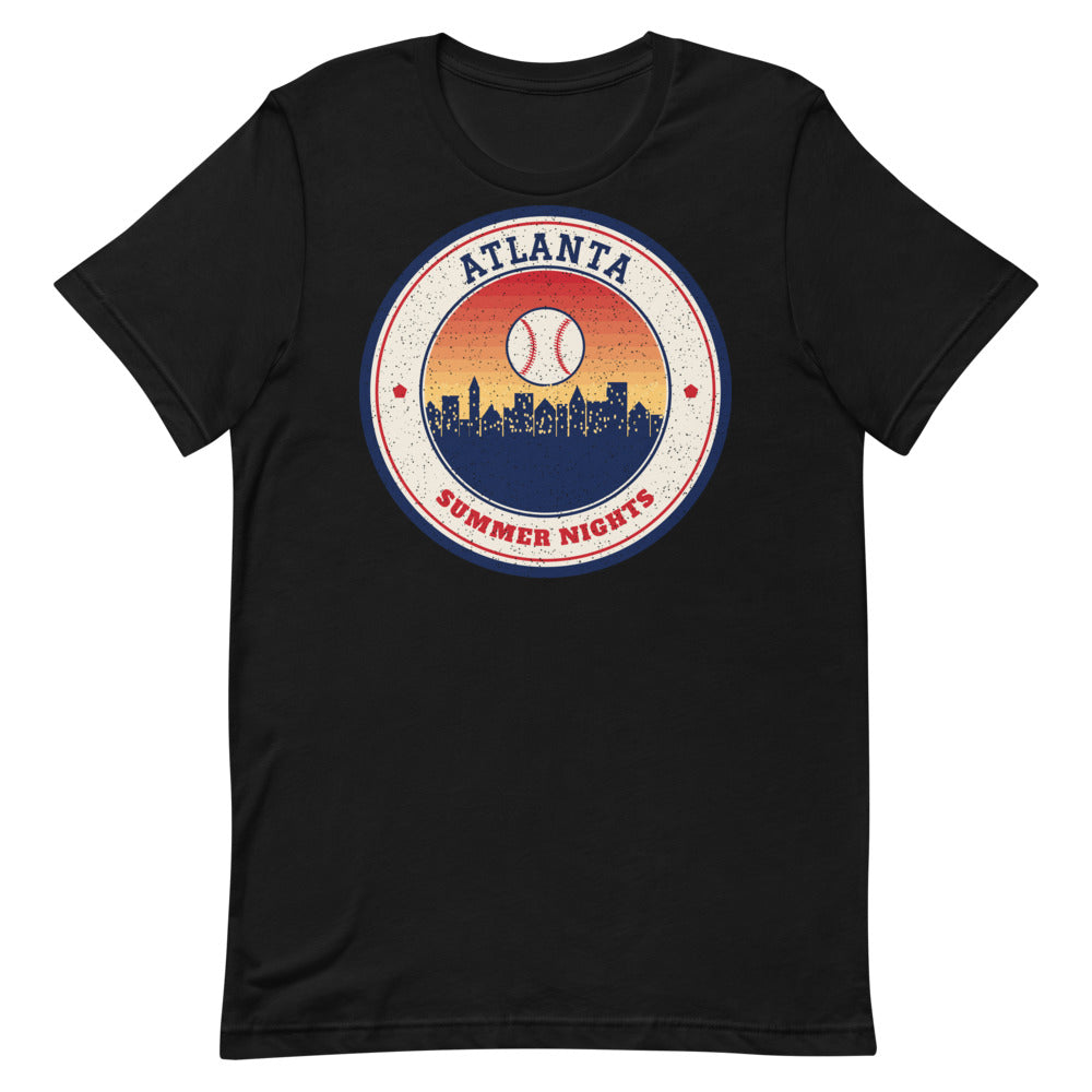 Atlanta Summer Nights Ballpark Tee in black, front