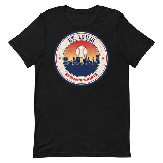 St. Louis Summer Nights Ballpark Tee in black, front
