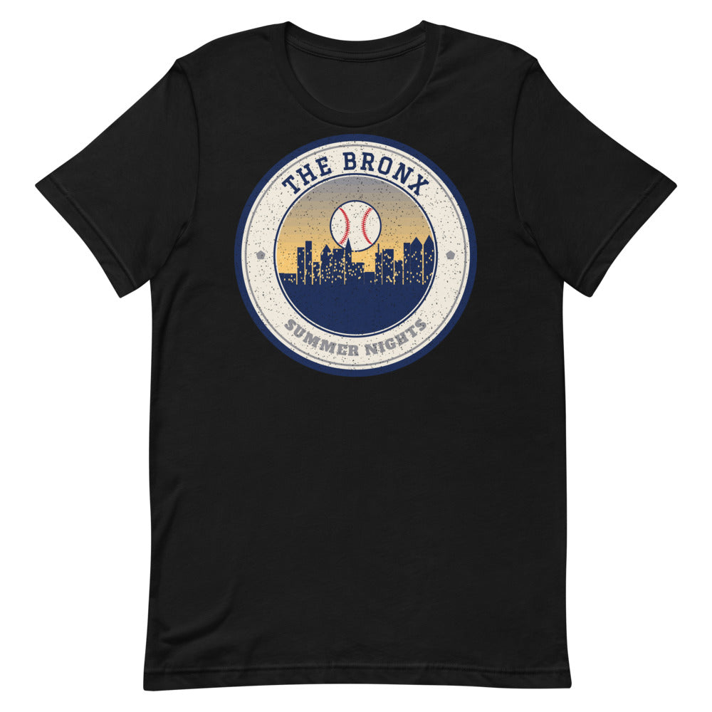 The Bronx Summer Nights Ballpark Tee in black, front