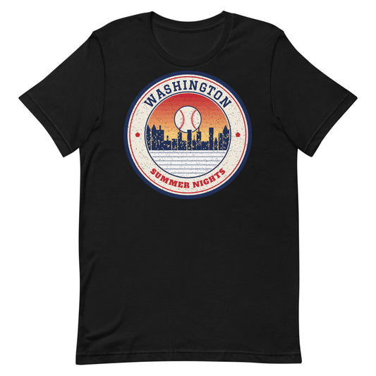Washington Summer Nights Ballpark Tee in black, front
