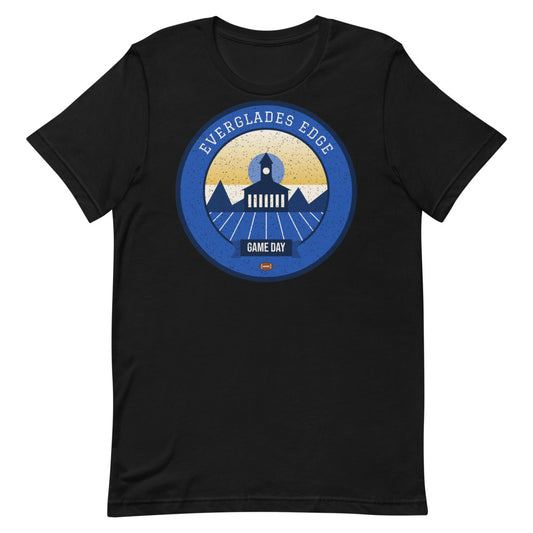 Blue & Gold Glades Game Day Tee in black, front