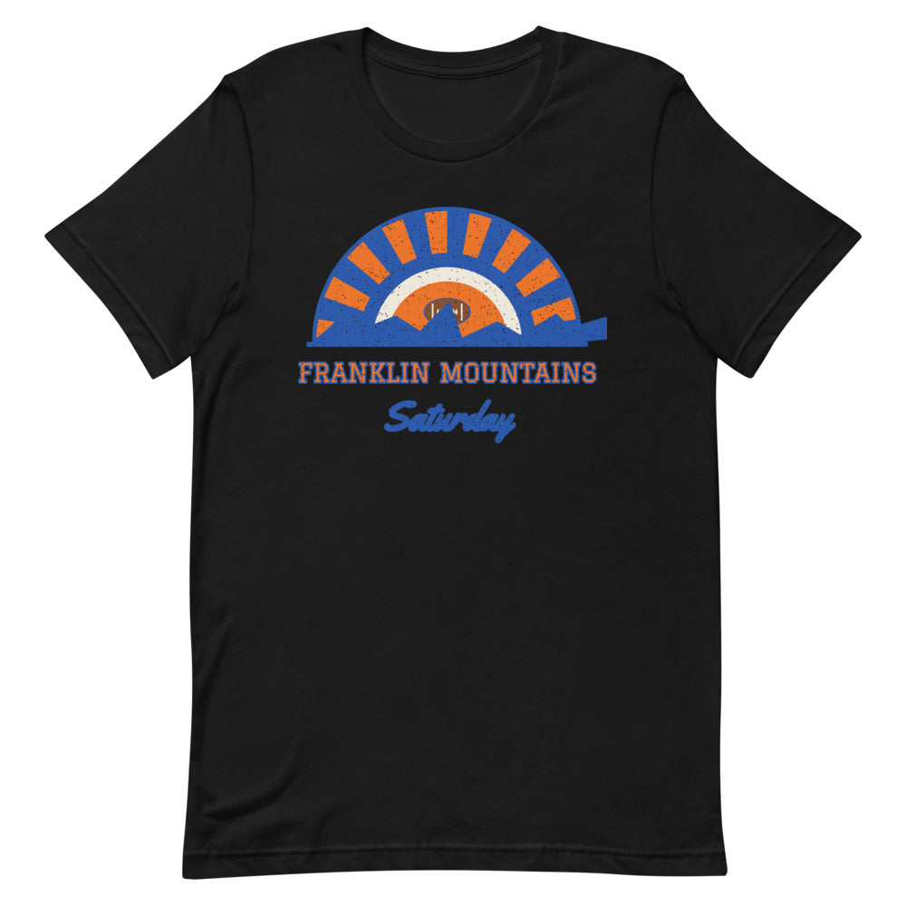 Franklin Mountains Saturday Tee in black, front