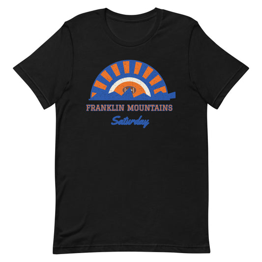 Franklin Mountains Saturday Tee in black, front