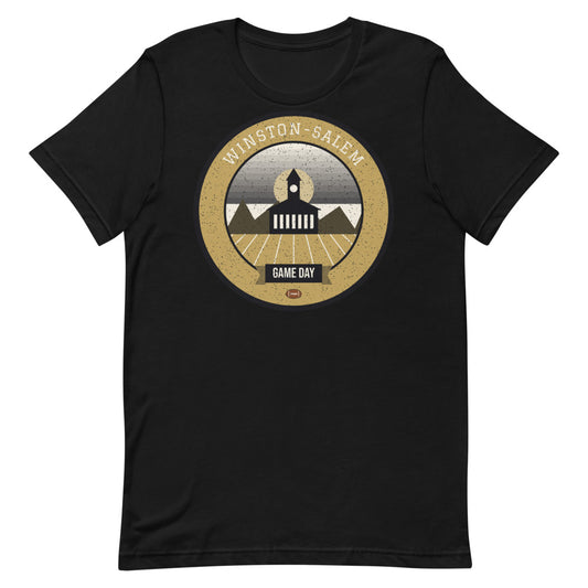 Old Gold Tobacco Town Game Day Tee in black, front