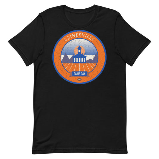 Orange & Blue Marsh Game Day Tee in black, front