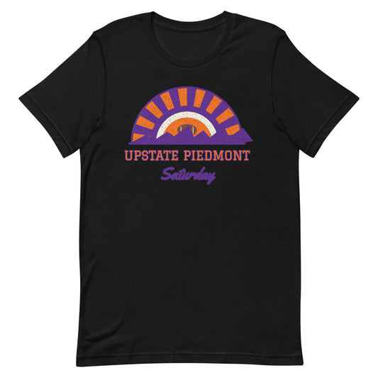 Upstate Piedmont Saturday Tee in black, front
