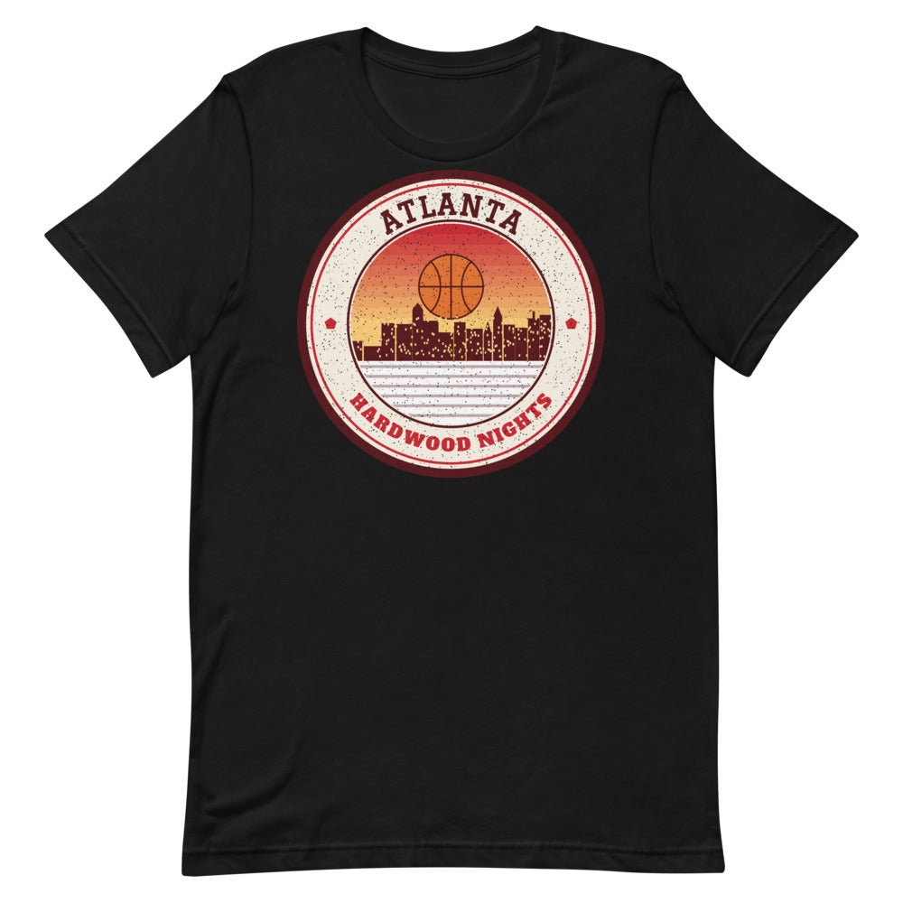Atlanta Hardwood Nights Tee in black, front