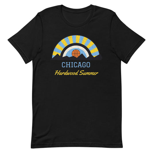 Chicago Hardwood Summer Tee in black, front