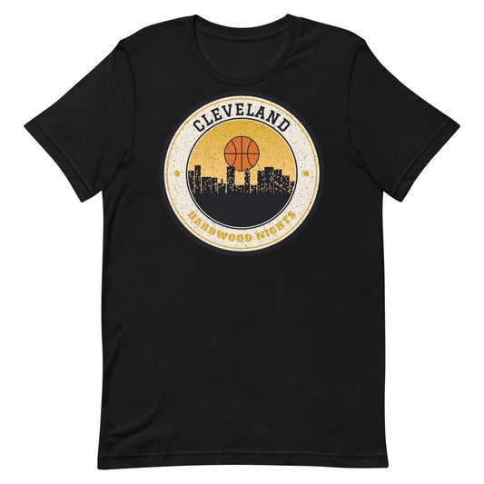 Cleveland Hardwood Nights Tee in black, front