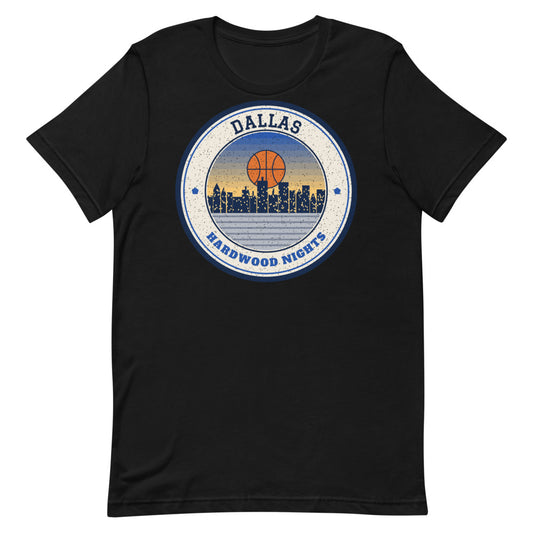 Dallas Hardwood Nights Tee in black, front