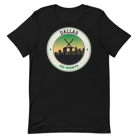 Dallas Ice Nights Tee in black, front