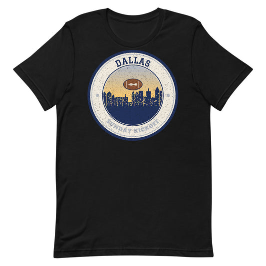 Dallas Sunday Kickoff Tee in black, front