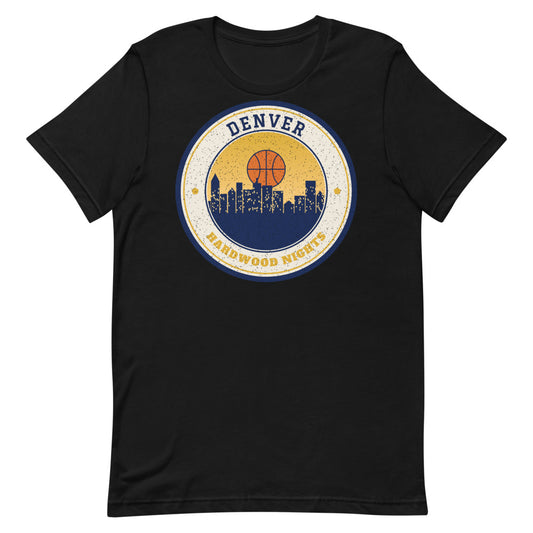 Denver Hardwood Nights Tee in black, front