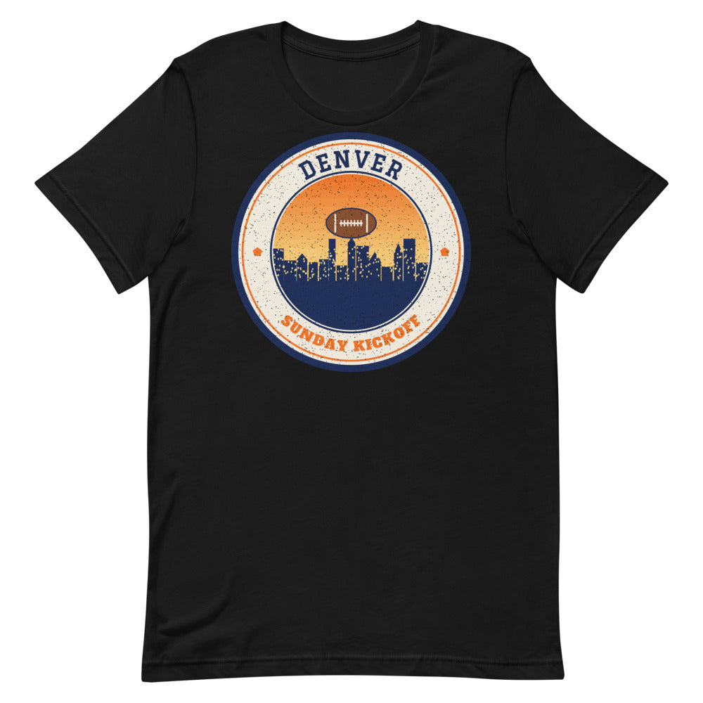 Denver Sunday Kickoff Tee in black, front