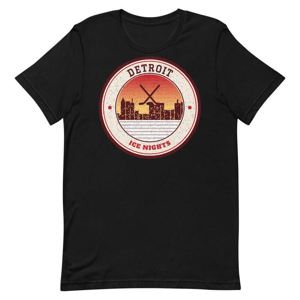 Detroit Ice Nights Tee in black, front