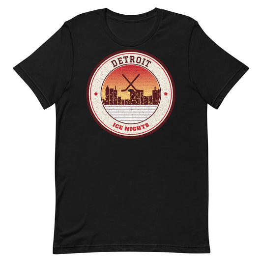 Detroit Ice Nights Tee in black, front