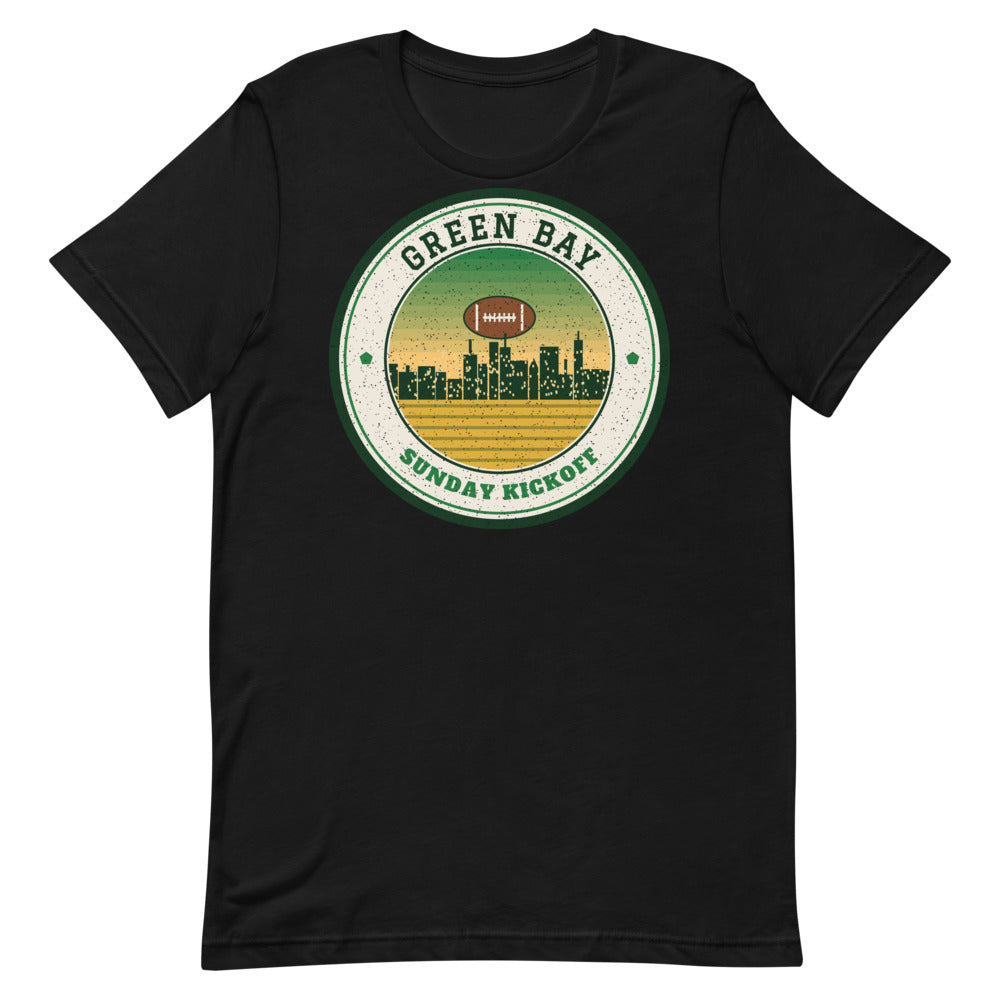 Green Bay Sunday Kickoff Tee in black, front