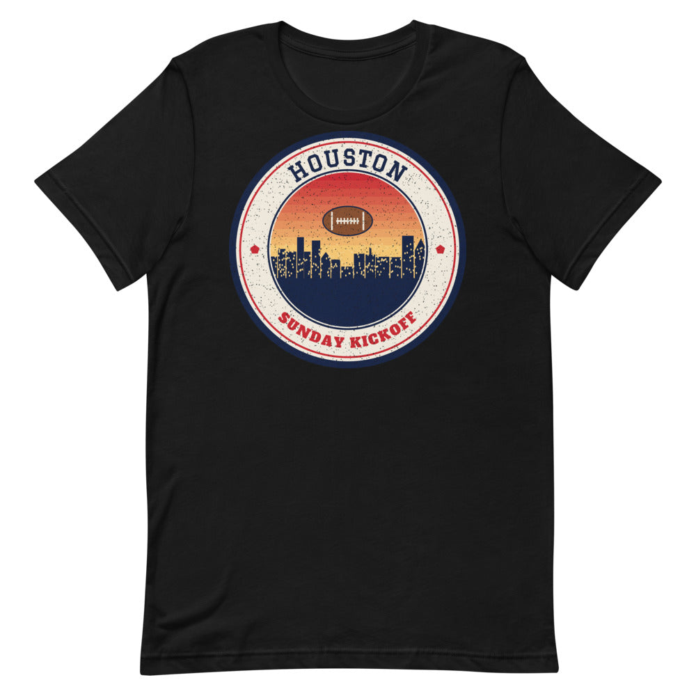 Houston Sunday Kickoff Tee in black, front