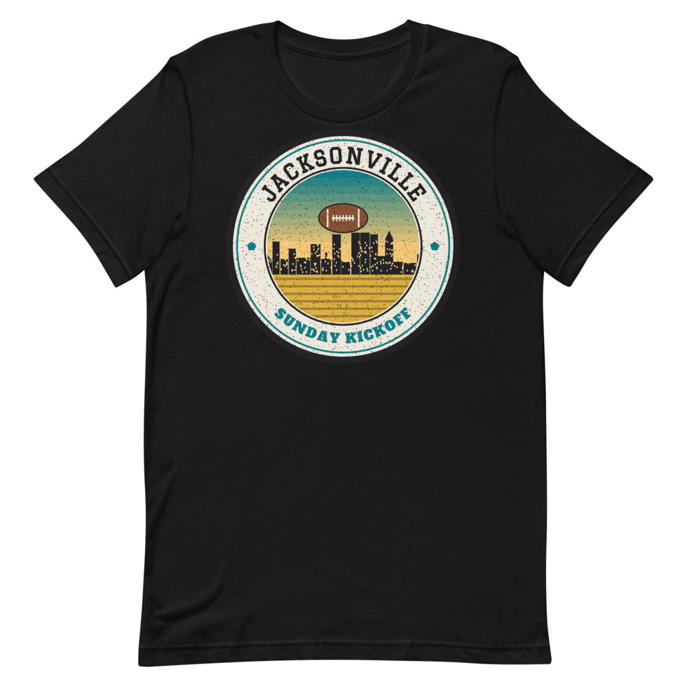 Jacksonville Sunday Kickoff Tee in black, front