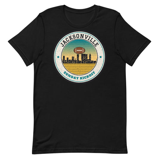 Jacksonville Sunday Kickoff Tee in black, front