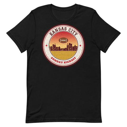 Kansas City Sunday Kickoff Tee in black, front