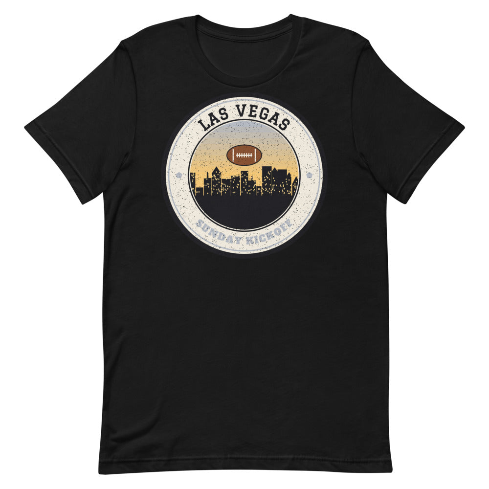 Las Vegas Sunday Kickoff Tee in black, front