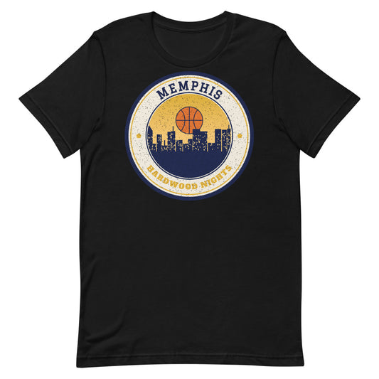 Memphis Hardwood Nights Tee in black, front