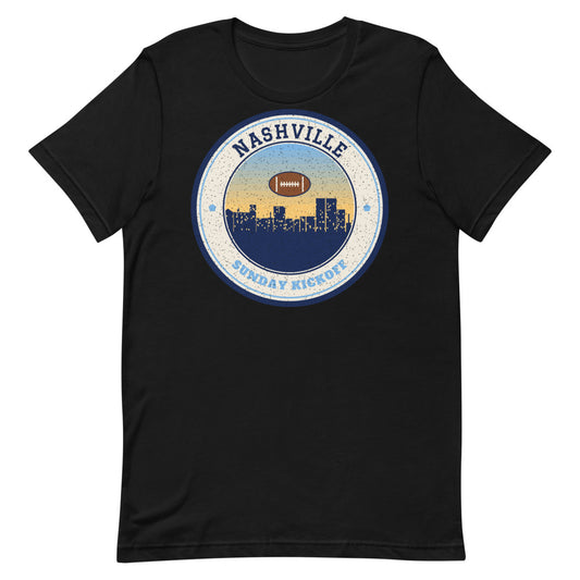 Nashville Sunday Kickoff Tee in black, front