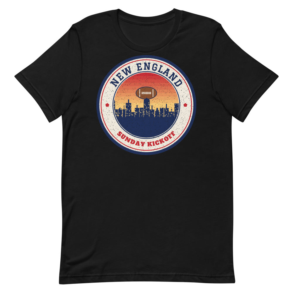 New England Sunday Kickoff Tee in black, front