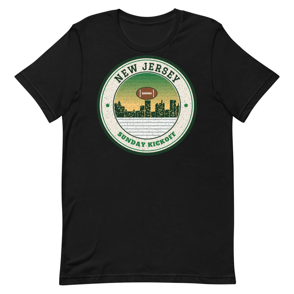 New Jersey Sunday Kickoff Tee in black, front