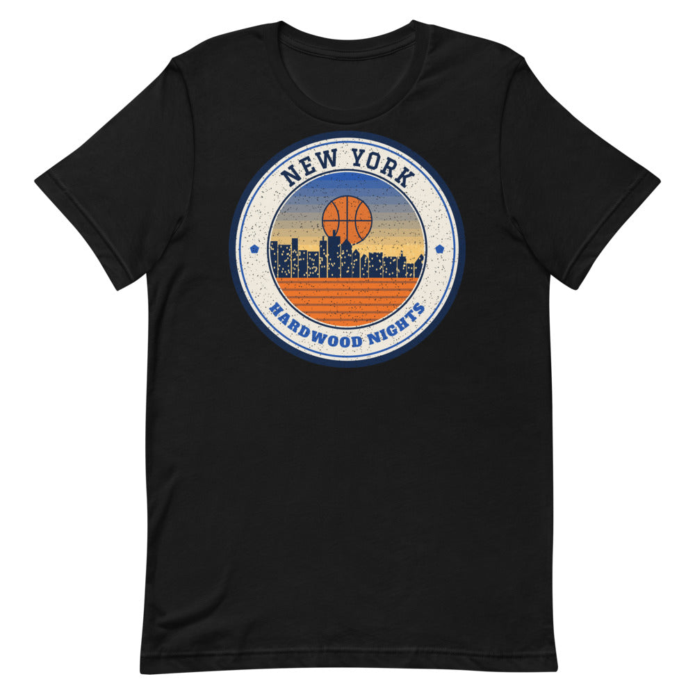 New York Hardwood Nights Tee in black, front