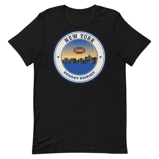 New York Sunday Kickoff Tee in black, front