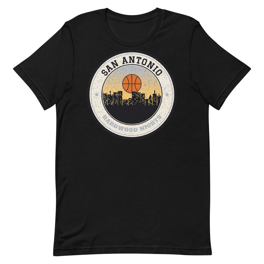 San Antonio Hardwood Nights Tee in black, front