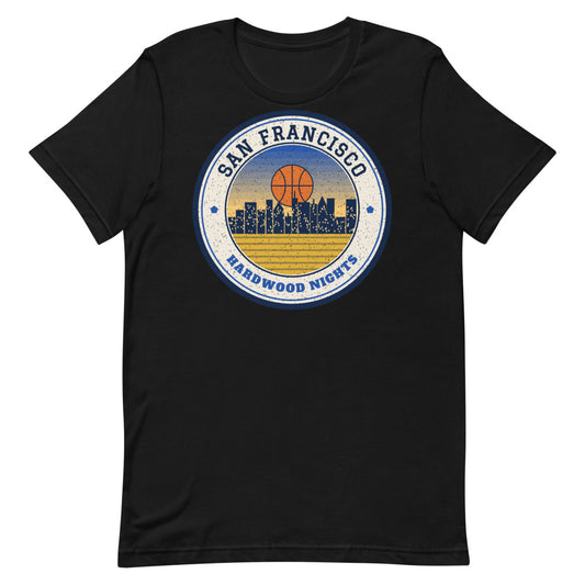 San Francisco Hardwood Nights Tee in black, front