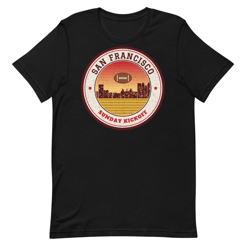 San Francisco Sunday Kickoff Tee in black, front