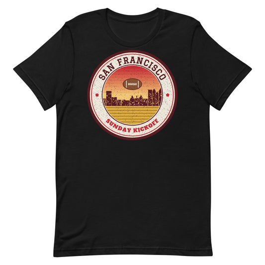 San Francisco Sunday Kickoff Tee in black, front
