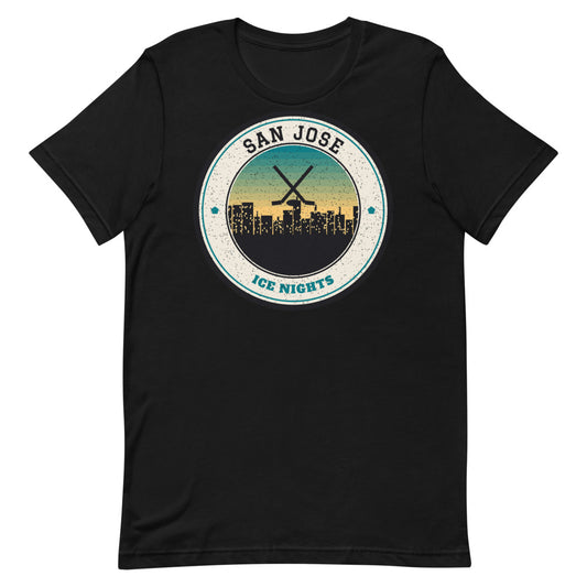 San Jose Ice Nights Tee in black, front