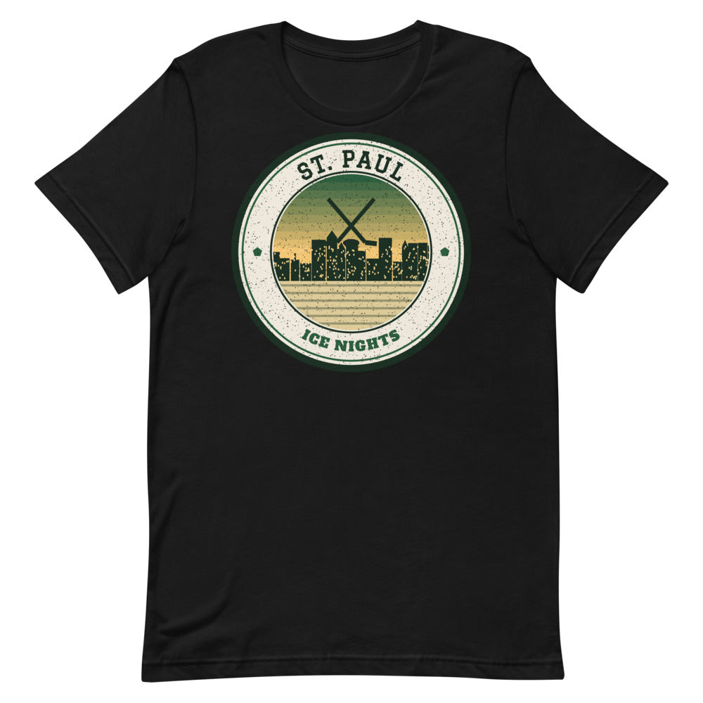 St. Paul Ice Nights Tee in black, front