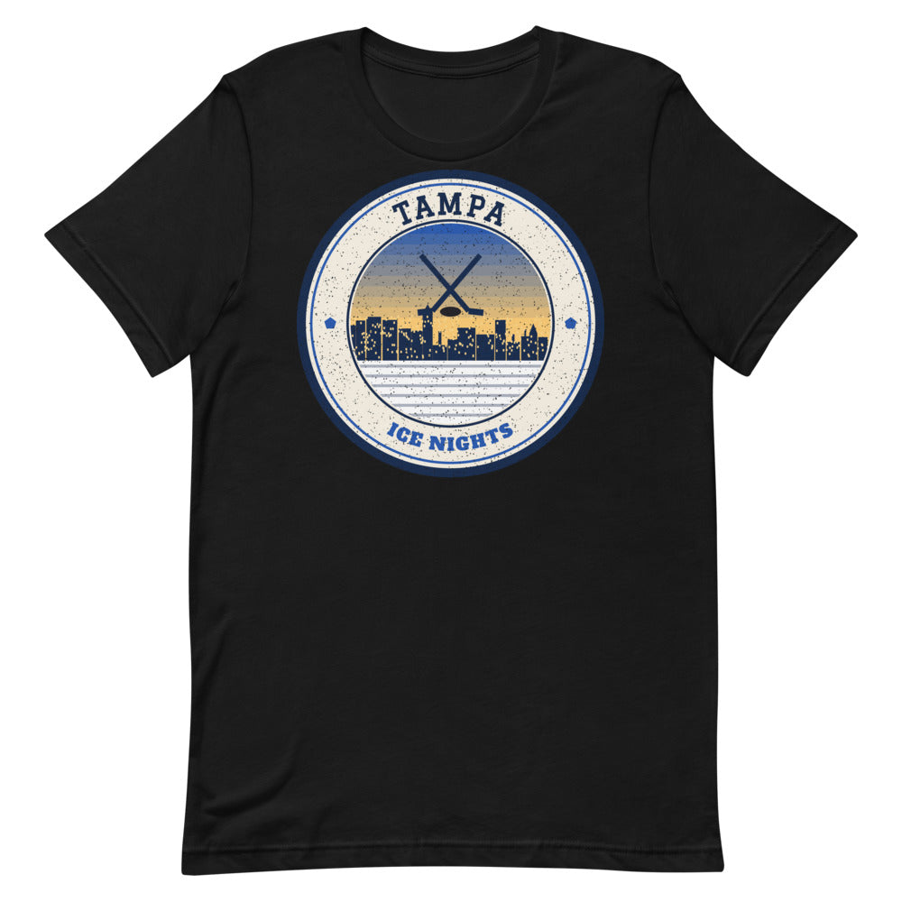 Tampa Ice Nights Tee in black, front