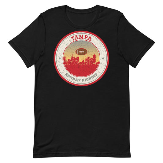 Tampa Sunday Kickoff Tee in black, front