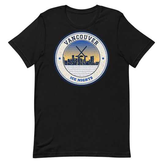 Vancouver Ice Nights Tee in black, front