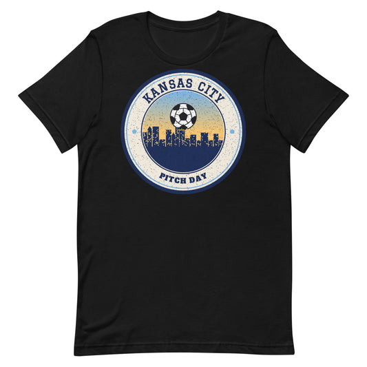 Kansas City Pitch Day Tee in black, front