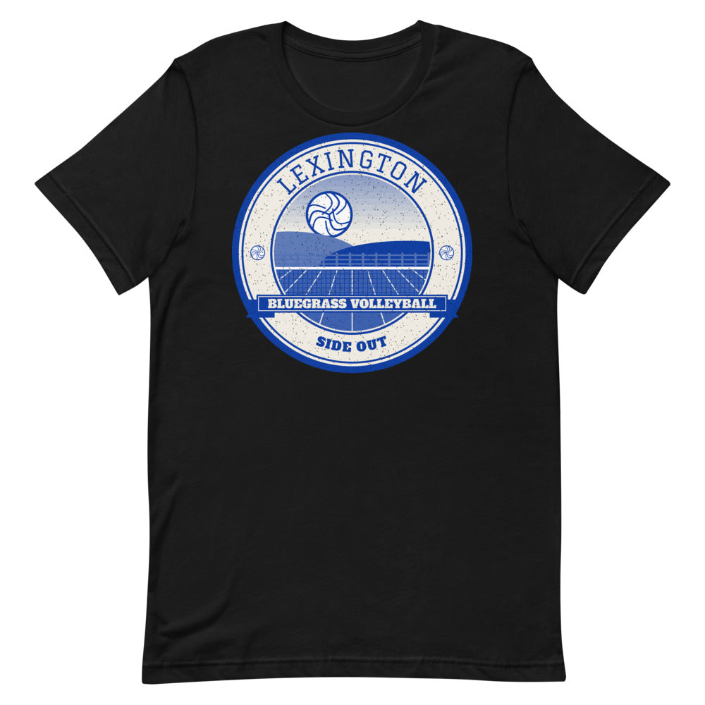 Lexington Bluegrass Volleyball Tee in black, front