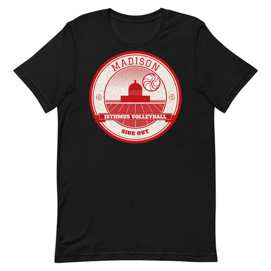 Madison Isthmus Volleyball Tee in black, front